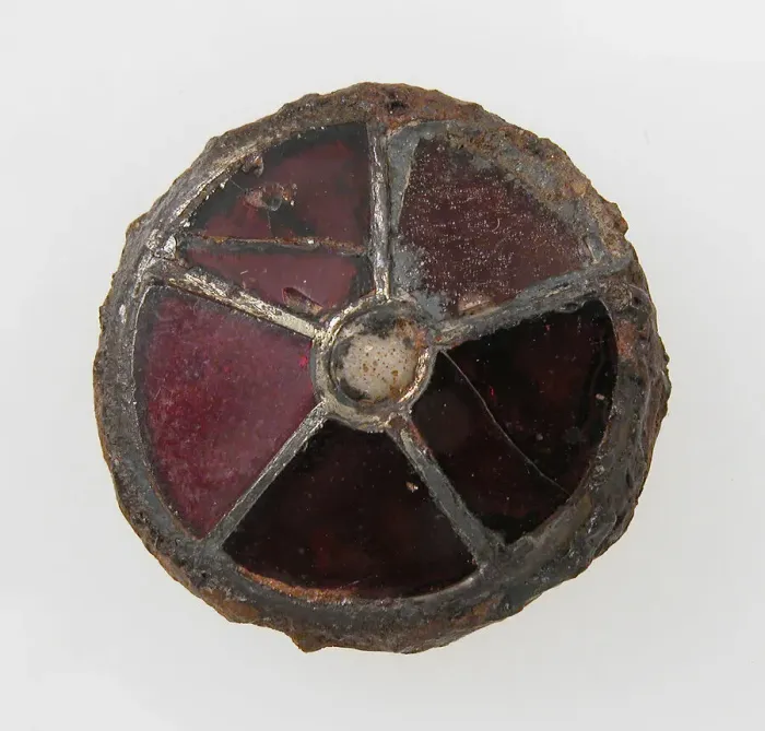 Framed Print : Disk Brooch, Frankish, 6th century. Creator: Unknown Framed Print : Disk Brooch, Frankish, 6th century. Creator: Unknown