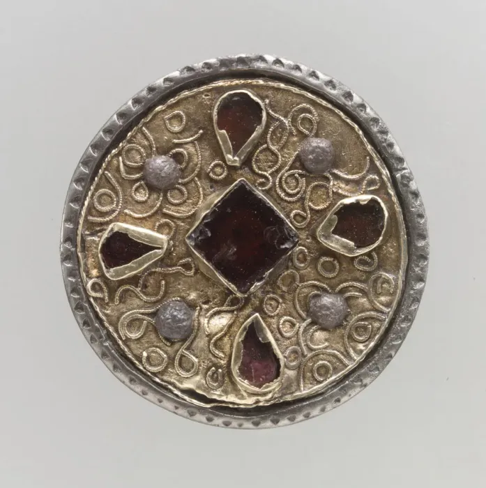 Framed Print : Disk Brooch, Frankish, 7th century. Creator: Unknown Framed Print : Disk Brooch, Frankish, 7th century. Creator: Unknown