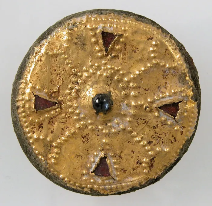Framed Print : Disk Brooch, Frankish, ca. 550-650. Creator: Unknown Framed Print : Disk Brooch, Frankish, ca. 550-650. Creator: Unknown