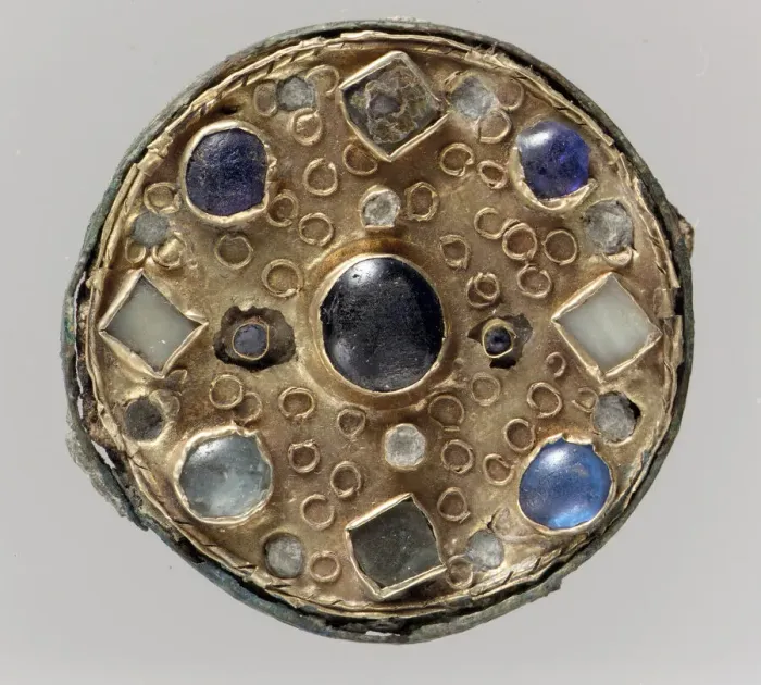 Framed Print : Disk Brooch, Frankish, late 6th-early 7th century. Creator: Unknown Framed Print : Disk Brooch, Frankish, late 6th-early 7th century. Creator: Unknown