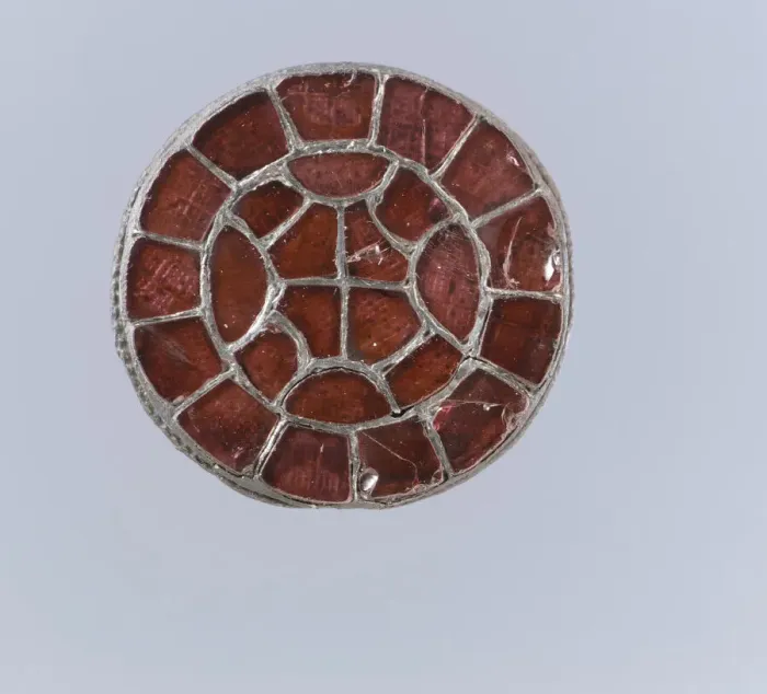 Framed Print : Disk Brooch, Frankish, second half 6th century. Creator: Unknown Framed Print : Disk Brooch, Frankish, second half 6th century. Creator: Unknown
