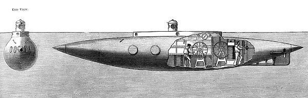 The Displacement Sinking and Rising Submarine Boat Nautilus, 1887
