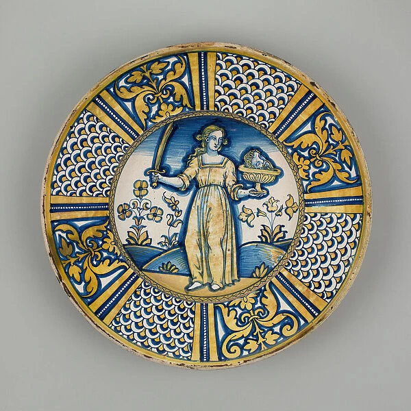 Display Plate with Judith Holding the Head of Holofernes, Deruta, 1500  /  1530