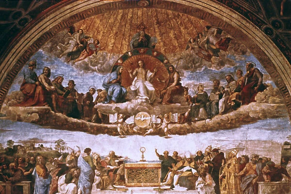 The Disputation on the Holy Sacrament, 1508-1509. Artist: Raphael