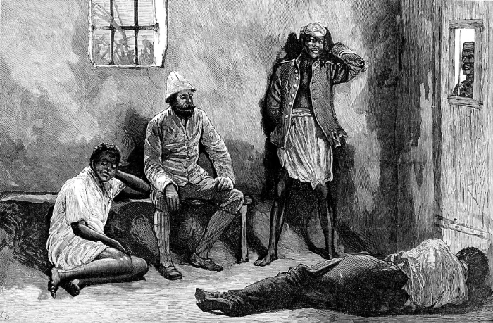 Framed Print : The Dispute with Portugal: an Englishman in the 'Tronk' (prison) at Delagoa Bay, 1890. Creator: Unknown Framed Print : The Dispute with Portugal: an Englishman in the 'Tronk' (prison) at Delagoa Bay, 1890. Creator: Unknown