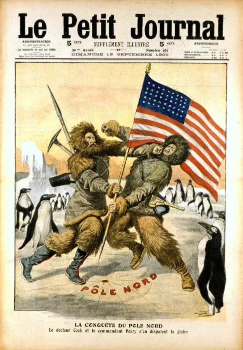 Framed Print : Dispute over who was the first to reach the North Pole, 1909 Framed Print : Dispute over who was the first to reach the North Pole, 1909