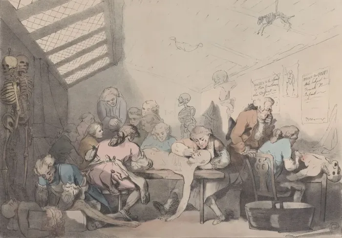 Framed Print : The Dissecting Room, ca. 1838. Creator: T. C. Wilson Framed Print : The Dissecting Room, ca. 1838. Creator: T. C. Wilson