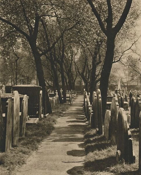 In the Dissenters Disused Burial Ground at Bunhill Fields, c1935. Creator: Taylor