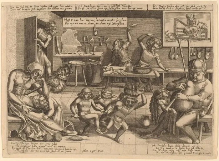 Framed Print : The Dissolute Household. Creator: Pieter Balten Framed Print : The Dissolute Household. Creator: Pieter Balten