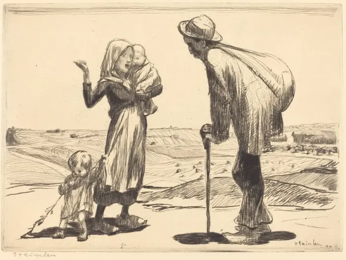 Framed Print : The Distant City (La ville lointaine), 1914. Creator: Theophile Alexandre Steinlen Framed Print : The Distant City (La ville lointaine), 1914. Creator: Theophile Alexandre Steinlen