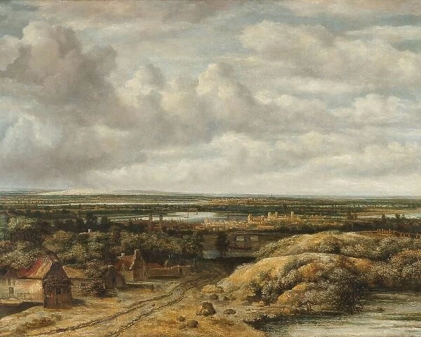Distant View with Cottages along a Road, 1655. Creator: Philip Koninck