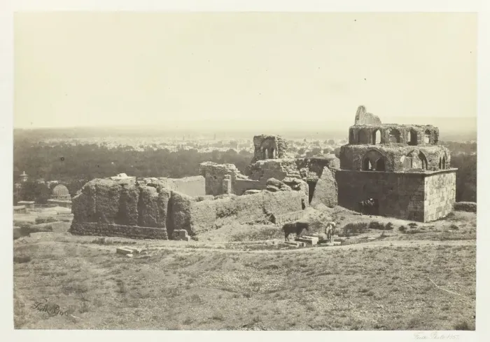 Framed Print : Distant View of Damascus, 1857. Creator: Francis Frith Framed Print : Distant View of Damascus, 1857. Creator: Francis Frith