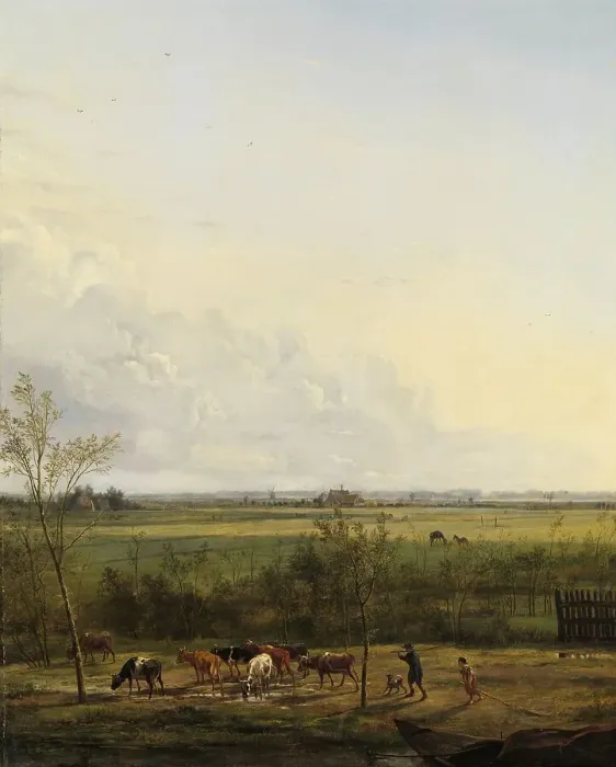 Framed Print : Distant View of the Meadows at s-Graveland, 1817. Creator: Pieter Gerardus van Os Framed Print : Distant View of the Meadows at s-Graveland, 1817. Creator: Pieter Gerardus van Os