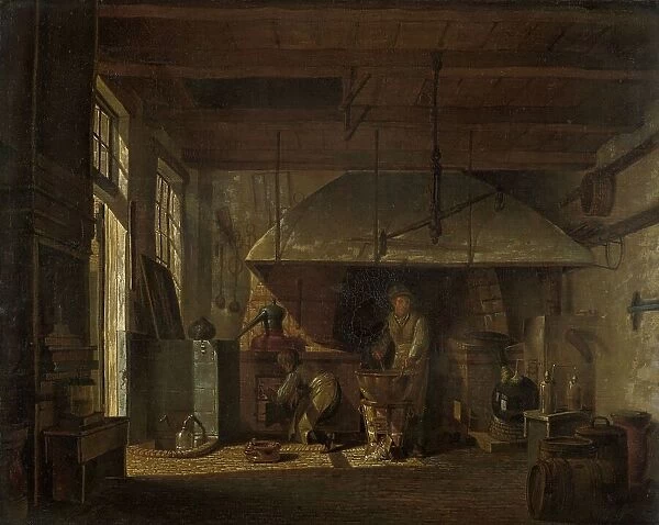 The Distillery of Apothecary A. d'Ailly in the Ramparts of the Zaagmolenpoort, Amsterdam, 1818. Creator: Johannes Jelgerhuis