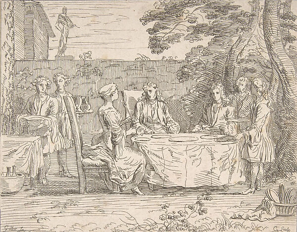 Distinguished Meal, ca. 1725-1765. Creator: Caylus, Anne-Claude-Philippe de