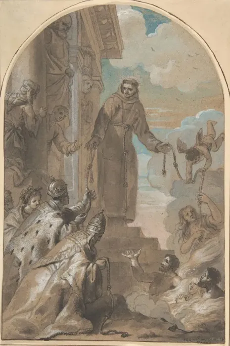 Framed Print : The Distribution of the Franciscan Cords, 1667. Creator: Jan Erasmus Quellinus Framed Print : The Distribution of the Franciscan Cords, 1667. Creator: Jan Erasmus Quellinus