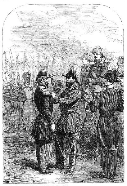 Distribution of the Queen's Medals to the French Crimean Troops, by H.R.H. the Duke of Cambridge, 18 Creator: Unknown