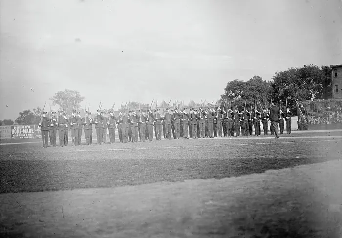 Framed Print : District of Columbia Public Schools, High School Cadets; Drilling, 1911. Creator: Harris & Ewing. District of Columbia Public Schools, High School Cadets; Drilling, 1911. Creator: Harris & Ewing Framed Print : District of Columbia Public Schools, High School Cadets; Drilling, 1911. Creator: Harris & Ewing. District of Columbia Public Schools, High School Cadets; Drilling, 1911. Creator: Harris & Ewing