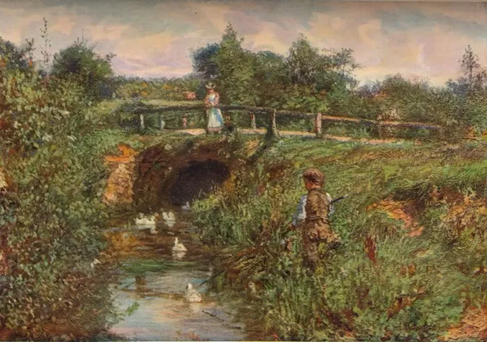 Framed Print : Disturbing The Fishes, c1901. Artist: James Charles Framed Print : Disturbing The Fishes, c1901. Artist: James Charles