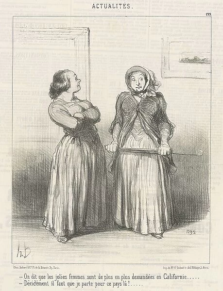 On dit que les jolies femmes sont... 19th century. Creator: Honore Daumier