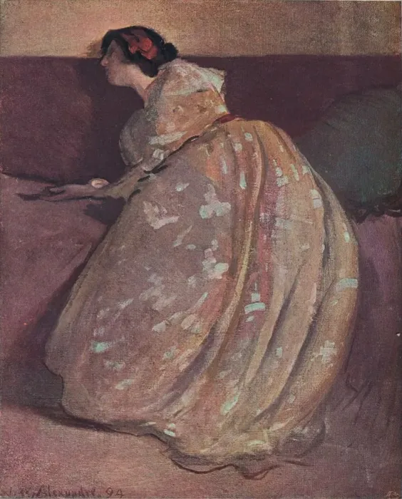 Framed Print : The Divan, c1900. Artist: John White Alexander Framed Print : The Divan, c1900. Artist: John White Alexander
