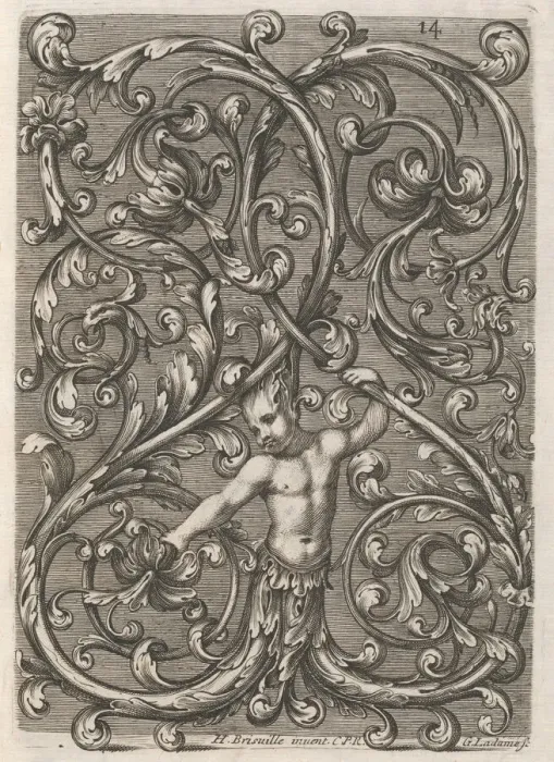 Framed Print : Diverses Pieces de Serruriers, page 15 (recto), ca. 1663. Creator: Jean Berain Framed Print : Diverses Pieces de Serruriers, page 15 (recto), ca. 1663. Creator: Jean Berain