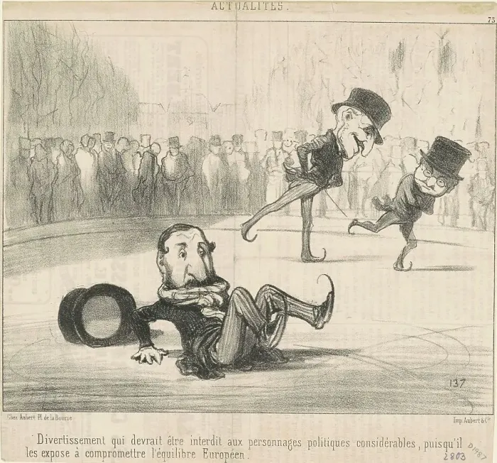 Framed Print : Divertissement qui devrait être interdit... 19th century. Creator: Honore Daumier Framed Print : Divertissement qui devrait être interdit... 19th century. Creator: Honore Daumier