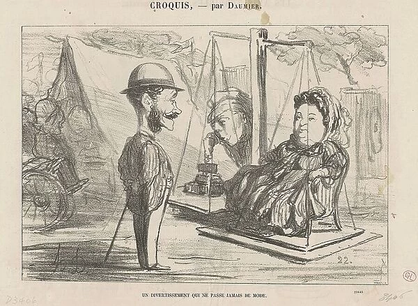 Un divertissement qui ne passe jamais de mode, 19th century. Creator: Honore Daumier