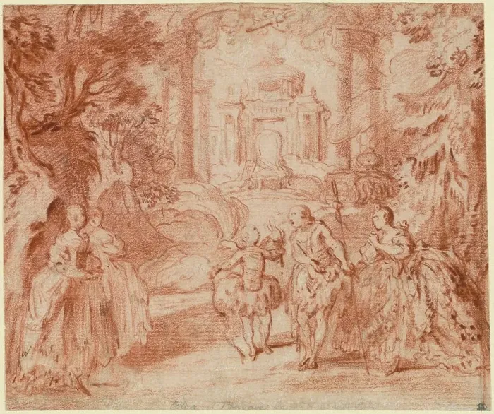 Framed Print : The Divertissement from Voltaire's La princesse de Navarre, 1745. Creator: Gabriel de Saint-Aubin. The Divertissement from Voltaire's La princesse de Navarre, 1745. Creator: Gabriel de Saint-Aubin Framed Print : The Divertissement from Voltaire's La princesse de Navarre, 1745. Creator: Gabriel de Saint-Aubin. The Divertissement from Voltaire's La princesse de Navarre, 1745. Creator: Gabriel de Saint-Aubin