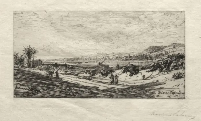 Framed Print : Dives, Calvados. Creator: Maxime Lalanne (French, 1827-1886) Framed Print : Dives, Calvados. Creator: Maxime Lalanne (French, 1827-1886)
