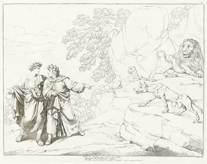 Framed Print : Divina Comedia di Dante (volume I), published 1824. Creators: Bartolomeo Pinelli, Dante Alighieri Framed Print : Divina Comedia di Dante (volume I), published 1824. Creators: Bartolomeo Pinelli, Dante Alighieri