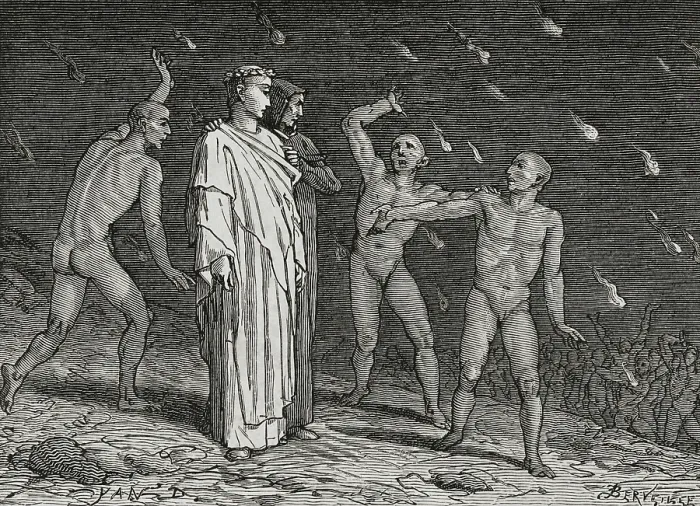 Framed Print : The Divine Comedy (1307-1321): Inferno (Hell), 1888. Creators: Jean Edouard Dargent, Edouard Berveiller Framed Print : The Divine Comedy (1307-1321): Inferno (Hell), 1888. Creators: Jean Edouard Dargent, Edouard Berveiller