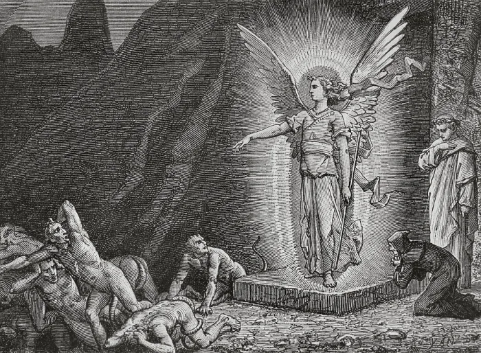 Framed Print : The Divine Comedy (1307-1321): Inferno (Hell), 1888. Creator: Jean Edouard Dargent Framed Print : The Divine Comedy (1307-1321): Inferno (Hell), 1888. Creator: Jean Edouard Dargent