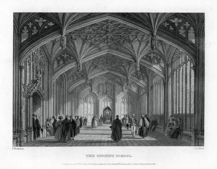 Framed Print : The Divinity School, Oxford, 1837. Artist: John Le Keux Framed Print : The Divinity School, Oxford, 1837. Artist: John Le Keux