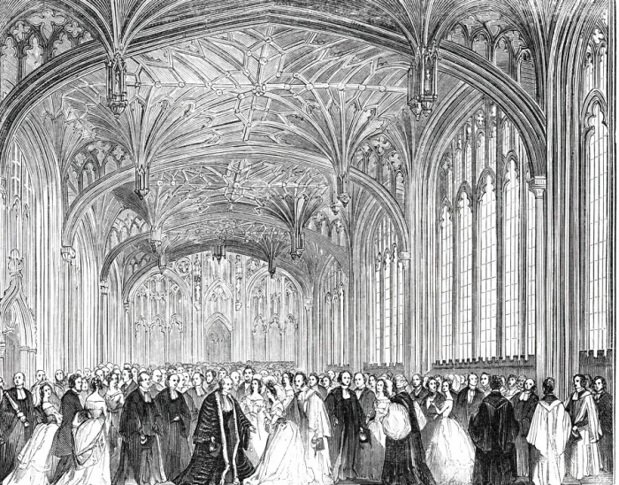 Framed Print : The Divinity School, Oxford, 1844. Creator: Unknown Framed Print : The Divinity School, Oxford, 1844. Creator: Unknown