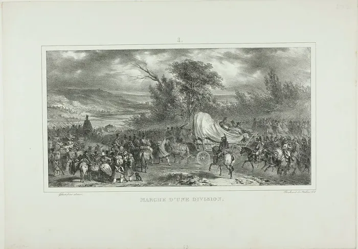 Framed Print : Division March, 1831. Creator: Auguste Raffet Framed Print : Division March, 1831. Creator: Auguste Raffet