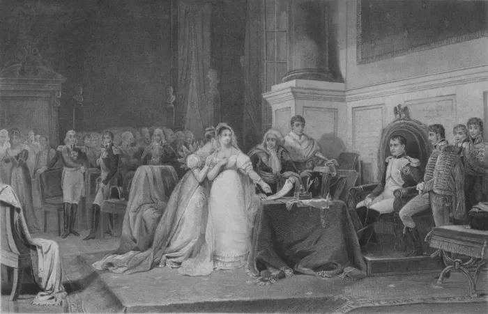 Framed Print : The Divorce of Josephine, 1846, (mid 19th century). Creator: FranSois de Meersman Framed Print : The Divorce of Josephine, 1846, (mid 19th century). Creator: FranSois de Meersman