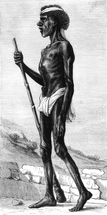 Framed Print : The Djangal, a Savage of the Sirgouja, c1891. Creator: James Grant Framed Print : The Djangal, a Savage of the Sirgouja, c1891. Creator: James Grant