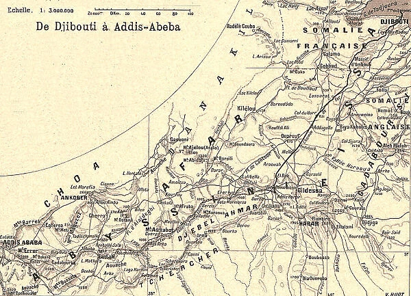 De Djibouti a Addis-Abeba; Le Nord-Est Africain, 1914. Creator: Unknown