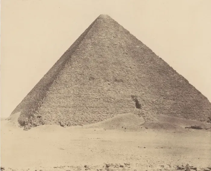 Framed Print : Djizeh (Necropole de Memphis), Pyramide de Cheops (Grande Pyramide), 1851-52 Framed Print : Djizeh (Necropole de Memphis), Pyramide de Cheops (Grande Pyramide), 1851-52