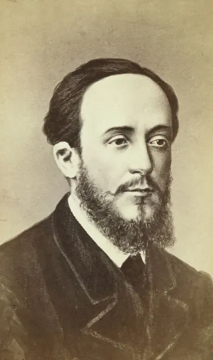 Framed Print : Dmitri i Ivanovich Pisarev, head-and shoulders portrait, facing right, between 1880 and 1886. Creator: Unknown Framed Print : Dmitri i Ivanovich Pisarev, head-and shoulders portrait, facing right, between 1880 and 1886. Creator: Unknown