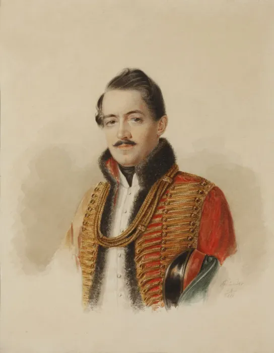 Framed Print : Dmitri Vasilyevich Meshcherinov (1818-1855), 1838 Framed Print : Dmitri Vasilyevich Meshcherinov (1818-1855), 1838
