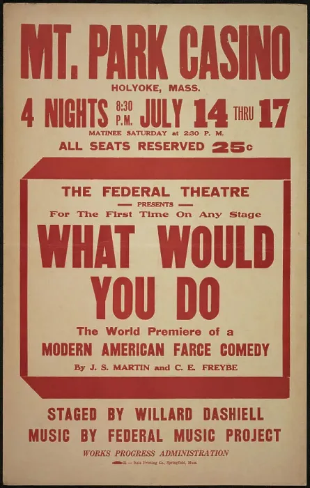 Framed Print : What Would You Do, Holyoke, MASS, [193-]. Creator: Unknown
