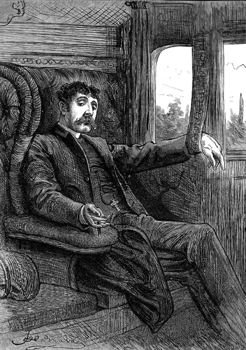 Framed Print : 'Do you object to smoking, Sir?', 1881. Creator: Unknown Framed Print : 'Do you object to smoking, Sir?', 1881. Creator: Unknown