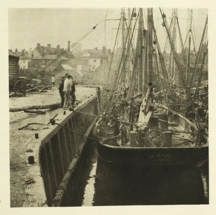 Framed Print : In Dock, 1887. Creator: Peter Henry Emerson