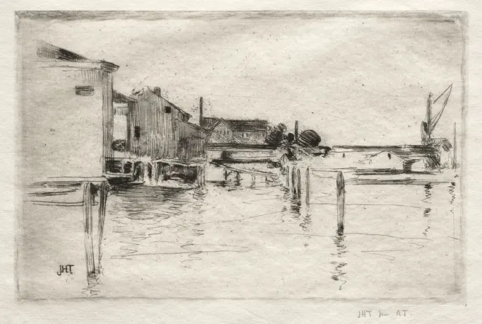 Framed Print : The Dock, Bridgeport, Connecticut. Creator: John Henry Twachtman (American, 1853-1902) Framed Print : The Dock, Bridgeport, Connecticut. Creator: John Henry Twachtman (American, 1853-1902)