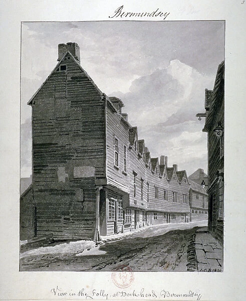 Dockhead Folly, Bermondsey, London, 1820. Artist: John Chessell Buckler