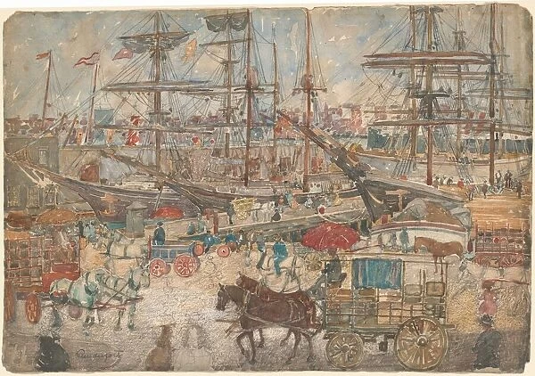 Docks, East Boston, 1900  /  1904. Creator: Maurice Brazil Prendergast