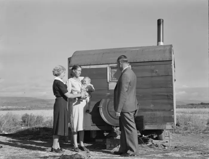 Framed Print : The doctor reassures the mother... the sick baby, Merrill, Klamath County, Oregon, 1939. Creator: Dorothea Lange Framed Print : The doctor reassures the mother... the sick baby, Merrill, Klamath County, Oregon, 1939. Creator: Dorothea Lange