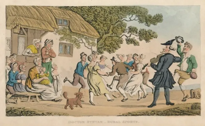 Framed Print : Doctor Syntax - Rural Sports, 1820. Artist: Thomas Rowlandson Framed Print : Doctor Syntax - Rural Sports, 1820. Artist: Thomas Rowlandson